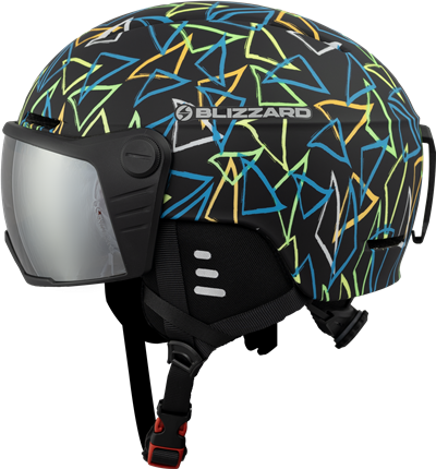Lyžiarska prilba Blizzard Flash Visor junior ski helmet, black/multicolor